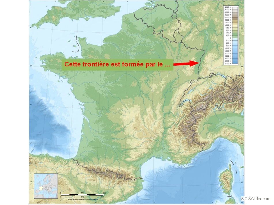 Repères géographiques - Les frontières, les reliefs et les fleuves de France - Le Rhin