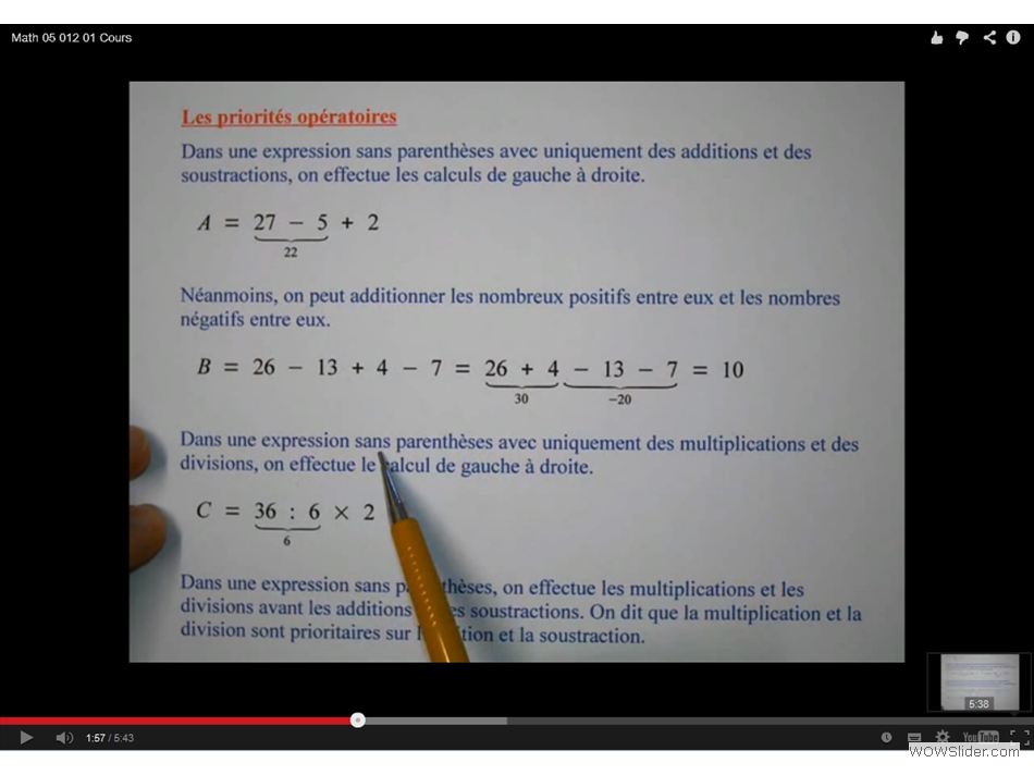 Les explications de mathématiques en vidéo.