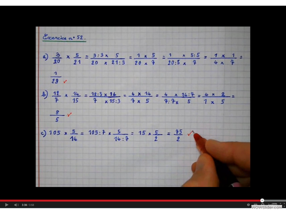 Les corrigés de mathématiques en vidéo.