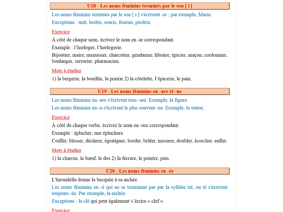 Manuel d'orthographe CE1 - CE2 - Page 11